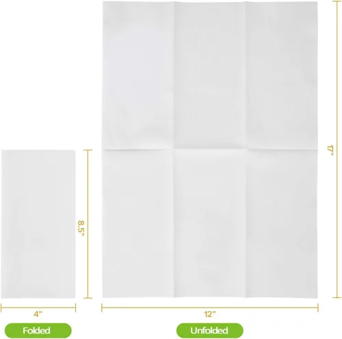 Miniatura 2 de FOCUSLINE 480 servilletas de baño desechables, toallas de papel suave y absorbente, toallas de mano de papel para baño, cocina, cena o evento