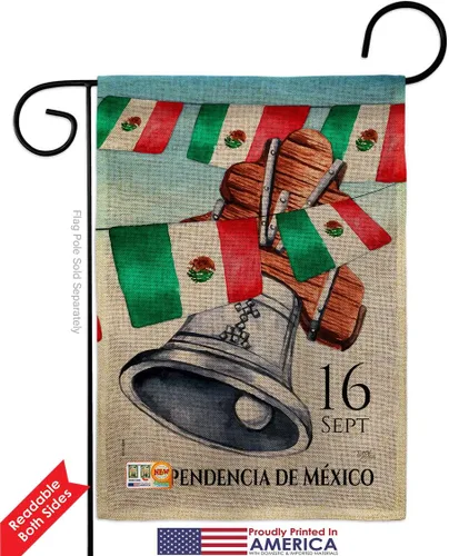 Miniatura 2 de Mexican Independence Day Burlap Burlap Garden Flag Regional Mexico United States Country Particular Area Small Decorative Gift Yard House Banner