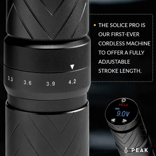 Miniatura 6 de Peak Solice Pro - Máquina de tatuaje inalámbrica, equipo ligero profesional para tatuajes, trazo totalmente ajustable, hasta 10 horas de potencia
