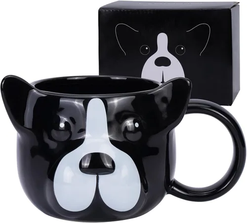 Miniatura 17 de Taza de Café de Cerámica ToCooTo de 14 oz con Diseño de Llama, Taza de Café 3D de Porcelana para Té, Taza de Noveldad para Mujeres, Regalos