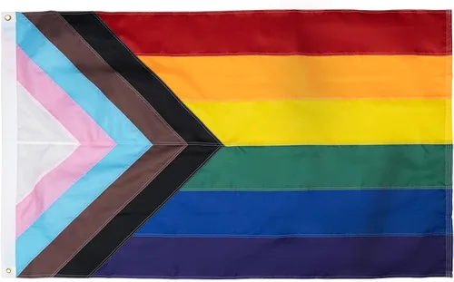 Miniatura 10 de Homissor Bandera del orgullo de 10 x 15 pulgadas, banderas gay para exteriores, gran arco iris, LGBT, comunidad lesbiana, transgénero, bandera
