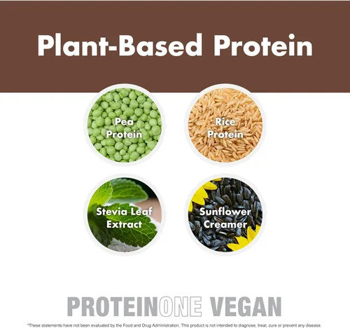 Miniatura 5 de NutraOne ProteinOne ProteinOne - Proteína vegana a base de plantas en polvo de proteína vegana, sin lácteos, proteína de guisantes y arroz