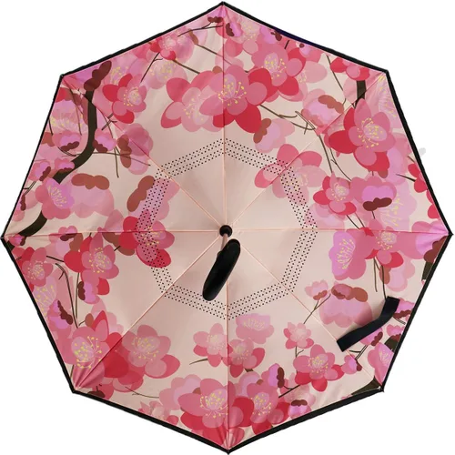 Miniatura 81 de MRTLLOA - Paraguas invertido de gran tamaño de 40/49/56 pulgadas - Sombrilla doble capa resistente al viento, con mango en forma de C y tamaño golf