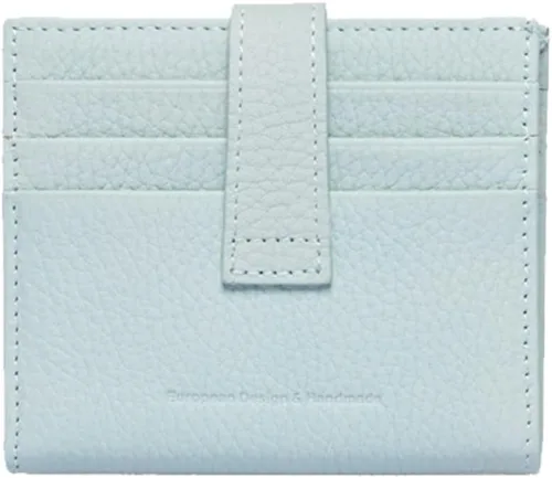 Miniatura 64 de Grande -3803 Cartera unisex, Azul (Iced Blue), Cartera delgada de cuero con cierre a presión pequeño