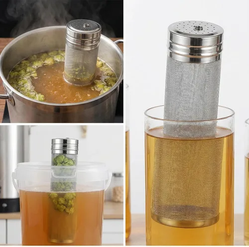 Miniatura 4 de Herramienta de filtro de acero inoxidable para vino de cerveza y tubo de malla para sistemas de hervidor de agua y fácil limpieza