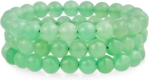 Miniatura 42 de Bling Jewelry Juego de 3 pulseras elásticas unisex apilables con cuentas redondas de 0.315 pulgadas para mujeres, adolescentes y hombres, multihebra