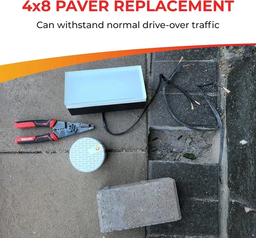 Miniatura 5 de LUMENGY Luz de pavimentadora de 4 x 8 pulgadas (3.93 x 7.87), 2700 K blanco cálido, iluminación de ladrillo sin reflejos para entradas, pasarelas