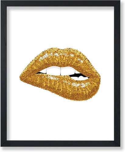 Miniatura 17 de Poster Master Impresión de labios dorados, póster de mordida de labio, arte moderno y minimalista, regalo bohemio para hombres y mujeres, diseño