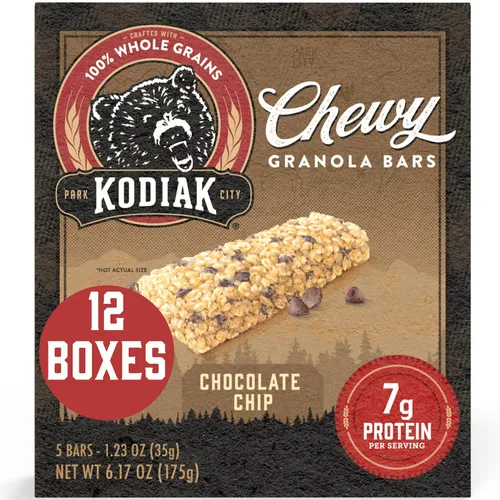 Miniatura 8 de Kodiak Cakes Barras masticables de granola, S'mores, altas proteínas, 100% granos integrales, 12 cajas con 5 barras cada una (60 barras en total)