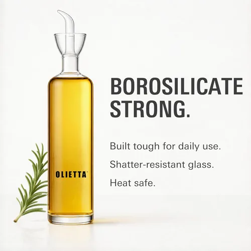 Miniatura 3 de Olietta Dispensador de Aceite de Oliva Botella de Vidrio Borosilicato - 4.2 oz 125ml Dispensador Antigoteo - Vertedor a Prueba de Fugas Rociador