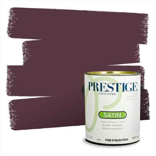 Miniatura 551 de Prestige Paints Pintura exterior e imprimación en uno, 1 galón, plano, coincidencia comparable de Valspar* Amber Rose*