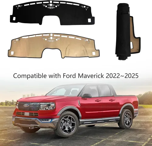 Miniatura 7 de Cubierta de salpicadero, consola central interior personalizada compatible con Ford Maverick 2022-2025, protector de alfombra