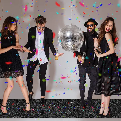 Miniatura 2 de Tatuo Alfombra de pasillo para fiesta, 4.6 x 60 pies, grosor de 55 GMS con cinta para baile de graduación, boda, exterior, interior, pasillo