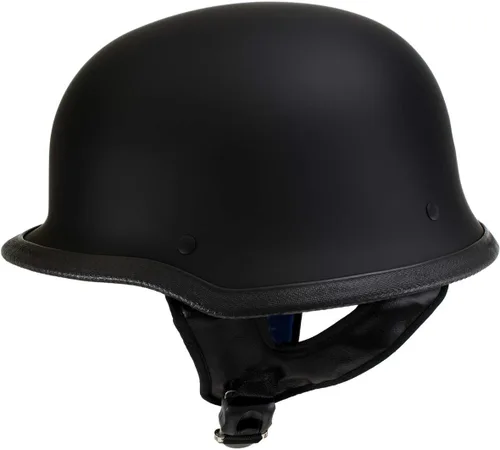 Miniatura 6 de Hot Leathers Plano negro El Hanz estilo alemán Vintage motocicleta medio casco HLT75