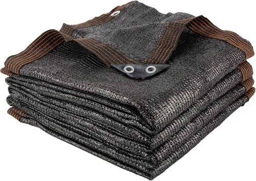 Miniatura 12 de 70 % de tela negra de 10 x 20 pies, protector solar para exteriores con ojales, malla duradera para sombreado, anticongelante para patio, jardín