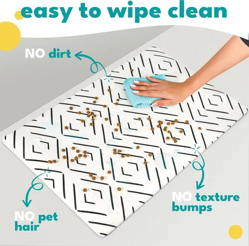 Miniatura 4 de NALALAS Estera Grande para Perros para Comida y Agua, Estera de Alimentación para Gatos Gran Estera Impermeable para Cuenco de Perros Estera