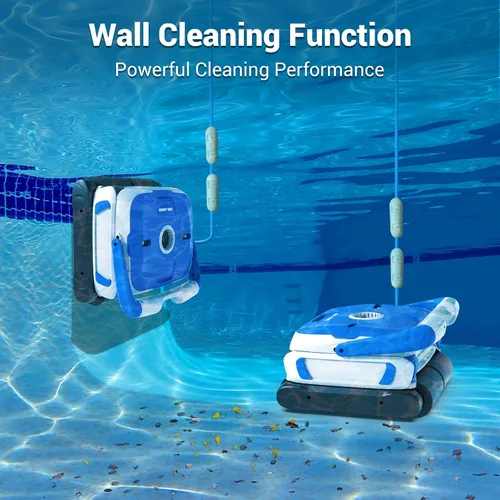 Miniatura 3 de Rock&Rocker Potente limpiador automático de piscina mejorado, aspiradora robótica de piscina con escalada en la pared, dos cestas de filtro más