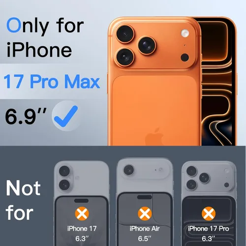 Miniatura 2 de JETech - Protector de pantalla de privacidad para iPhone 17 Pro Max de 6.9 pulgadas con protector de lente de cámara, película de vidrio templado