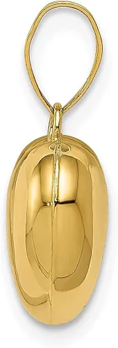 Miniatura 2 de Collar con dije de corazón 3 D de oro amarillo de 14 quilates, joyería fina inflada para mujer, regalos para ella