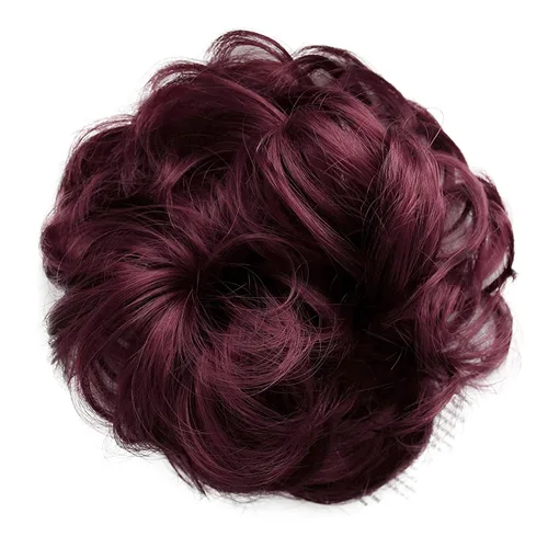 Miniatura 23 de CAISHA by Prettyshop Hairpiece Scrunchy Updo Bridal Peinado Voluminoso Ondulado Moño Desordenado Mezcla Rubio G13AL