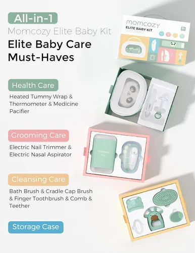 Miniatura 3 de Momcozy Elite - Kit esencial para baby shower y registro para el cuidado de la salud y la limpieza, lima eléctrica de uñas y aspirador nasal