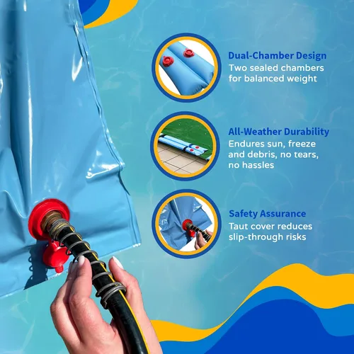 Miniatura 5 de Blue Wave Tubo de agua doble de 8 pies para cubierta de piscina de invierno, paquete de 5