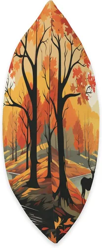 Miniatura 2 de Fall Leaves autumn orange pumpkin pattern Fall Dear Pattern - Almohada de hojas de color otoñal, 16 x 16 pulgadas, multicolor