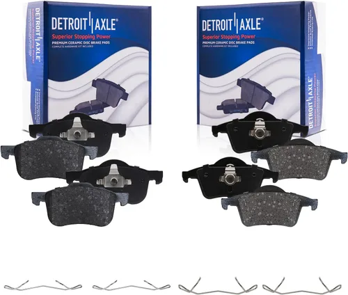 Miniatura 99 de Detroit Axle - Pastillas de Freno Delantero Izquierdo Reemplazo de Pinza de Disco para Dodge Ram 1500 Dakota Mitsubishi Raider - Juego de 3 piezas