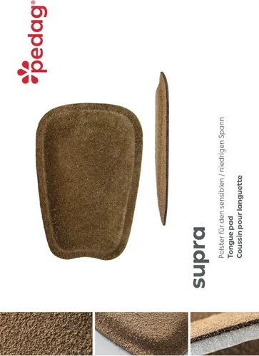 Miniatura 16 de pedag Supra Almohadillas de lengua alemanas hechas a mano Cuero de gamuza suave y acolchado de espuma viscoelástica para zapatos Resuelve