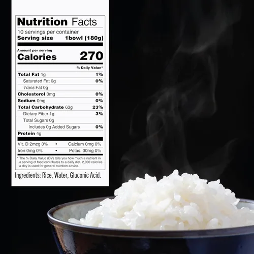 Miniatura 2 de IRIS - Arroz blanco instantáneo (paquete de 10), arroz adhesivo japonés de grano corto ultra premium, microondas durante 80 segundos, sin OMG