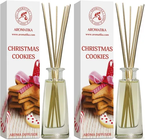 Miniatura 10 de Difusor de aroma de galletas navideñas de 3.4 onzas líquidas, difusor de junco, fragancia para habitación, fragancia para el hogar, ambientador