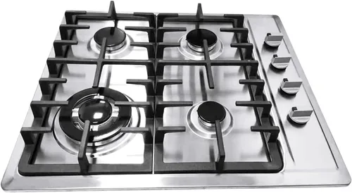 Miniatura 5 de 23 ″ x 20 ″ Cocina de gas empotrada Estufa de acero inoxidable de 4 quemadores NG/L-P-G Cocina Cocina Cocina Estufa de cocina empotrada Fácil