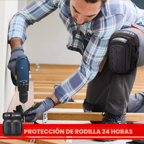 Miniatura 4 de REXBETI Rodilleras para el trabajo, rodilleras de construcción para hombres, resistentes y cómodas almohadillas de gel de espuma antideslizante