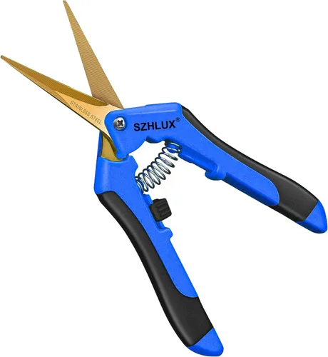 SZHLUX Tijeras de jardinería de 6.5 pulgadas, tijeras de podar de mano (1, azul)