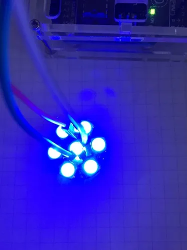 Miniatura 5 de Anillos LED RGB de 7 bits 7 X WS2812B 5050 Luz de lámpara con controladores integrados direccionables individualmente para Arduino Raspberry Pi