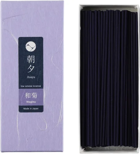 Miniatura 9 de Asayu Japan Varitas de incienso con bajo humo para meditación matutina o nocturna, relax o yoga, hecho en Japón 1.41 oz - Jardín Zen japonés