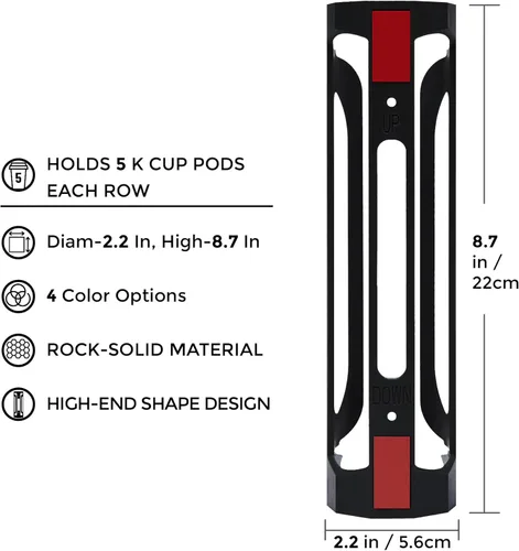 Miniatura 3 de kedofa Portavasos K para Keurig: soportes para cápsulas de café para mostrador de espacio pequeño, soportes para Kcup para montaje en pared