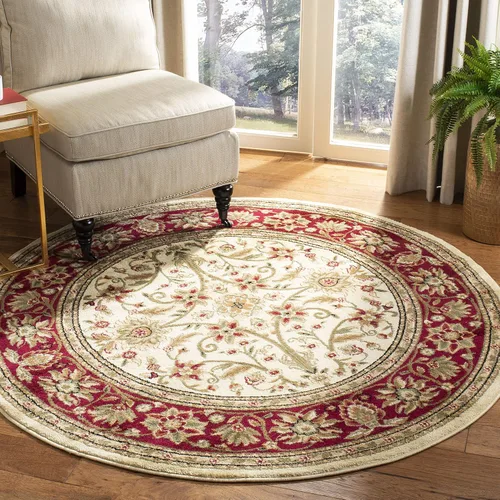 Miniatura 29 de SAFAVIEH Lyndhurst Collection - Alfombra de área de 9 x 12 pies, color marfil y rojo, diseño oriental tradicional, no desprende pelusa y de fácil