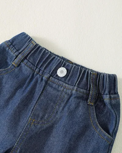 Miniatura 6 de Conjunto de ropa de bebé para niño pequeño, sudadera de mezclilla, pantalones de mezclilla para otoño e invierno