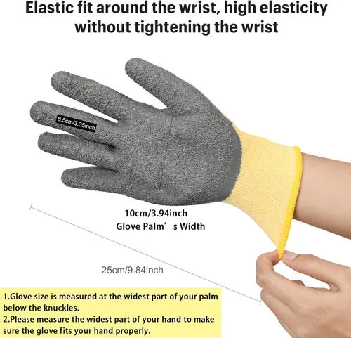 Miniatura 2 de Guantes aislados eléctricos,Guantes de electricista de resistencia de alto voltaje 400V,Caucho antideslizante,Guantes de trabajo