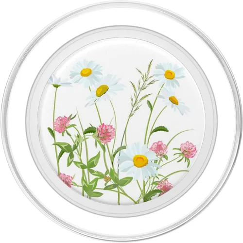 Miniatura 2 de Soporte para teléfono celular con diseño de margaritas blancas, con rosas y flores, para teléfonos y tabletas