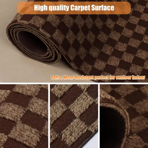 Miniatura 4 de Weidear Alfombra de pasillo con respaldo de goma, alfombra antideslizante para lavandería, alfombra lavable para interior y exterior, alfombra