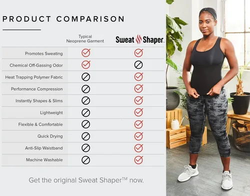Miniatura 6 de Sweat Shaper Racer Tank: Camiseta de compresión con espalda cruzada para mujer, camiseta sin mangas adelgazante, camiseta de tirantes premium