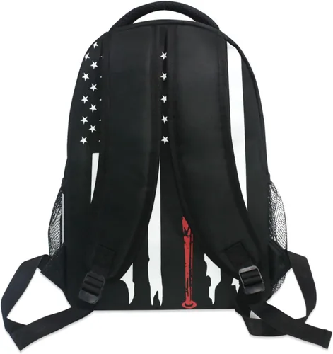 Miniatura 4 de Miaoquhe Mochila de béisbol con la bandera de Estados Unidos para niños, niñas, adolescentes, escuela, casual, mochila escolar para viajes, laptop