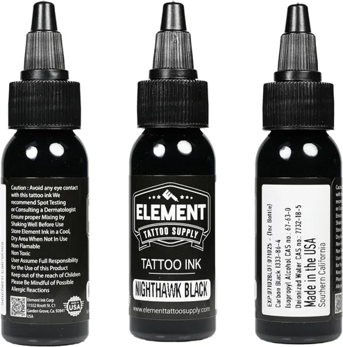 Miniatura 3 de Element Tattoo Supply - Tinta de tatuaje negra prémium - Tinta de tatuaje profesional y suministros para contorno, sombreado y mezcla - Tinta