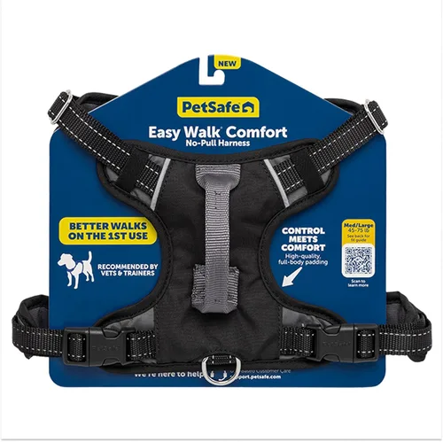 PetSafe Easy Walk Comfort Arnés para Perro Anti-tirones - Mejor Arnés de Entrenamiento para Caminar - Diseño Acolchado de Cuerpo Completo - Tela
