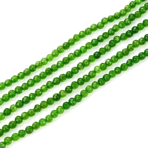 Miniatura 27 de Adabele GH-E10 - 120 piedras preciosas curativas de jade verde esmeralda natural de 0.236 pulgadas (0.236 in), cuentas sueltas redondas facetadas