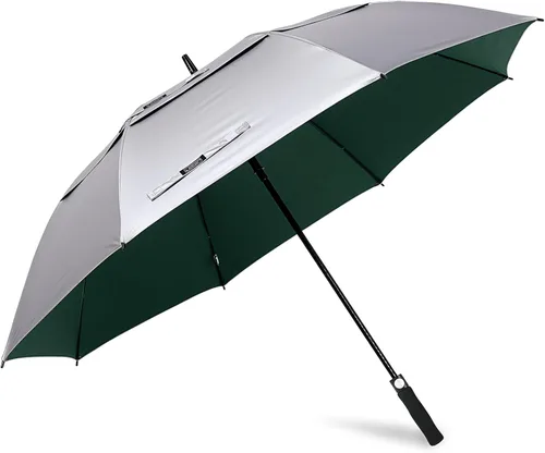 Miniatura 4 de G4Free Paraguas de golf con protección UV de 47/54/62/68 pulgadas, con apertura automática, doble toldo con ventilación de gran tamaño, extra