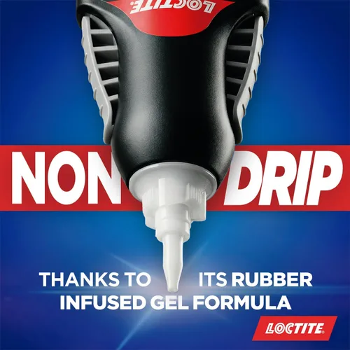 Miniatura 7 de Loctite Super Glue Power Flex Control, gel flexible de superpegamento, superpegamento con fórmula antigoteo para aplicaciones verticales, pegamento
