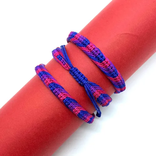 Miniatura 8 de LAMIBEE Pulsera tibetana con diseño de pansexualidad bisexual LGBT Proud Love Brazaletes de cuerda de amuleto y bohemio para mujeres y hombres